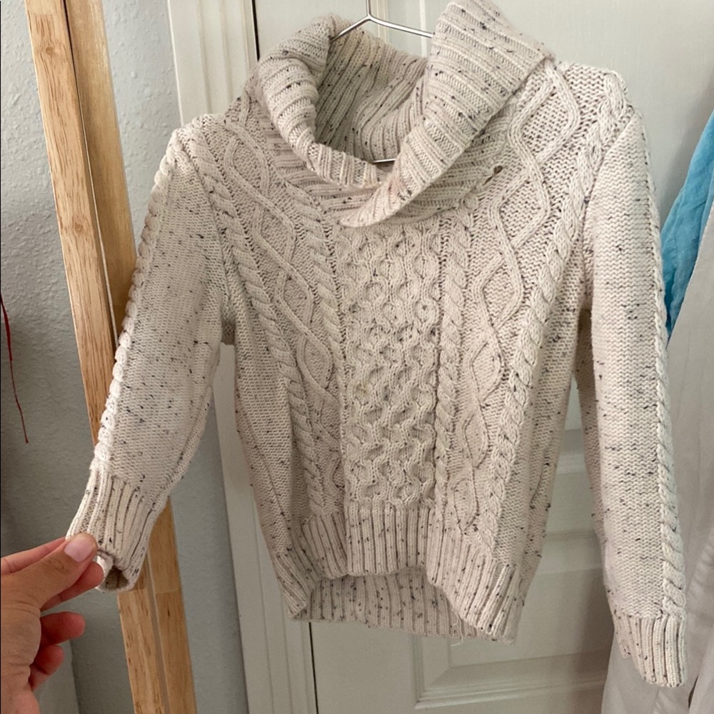 Cozy Cream Cable Knit Kids Sweater
